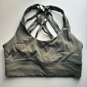 Green strappy sports bra sz S